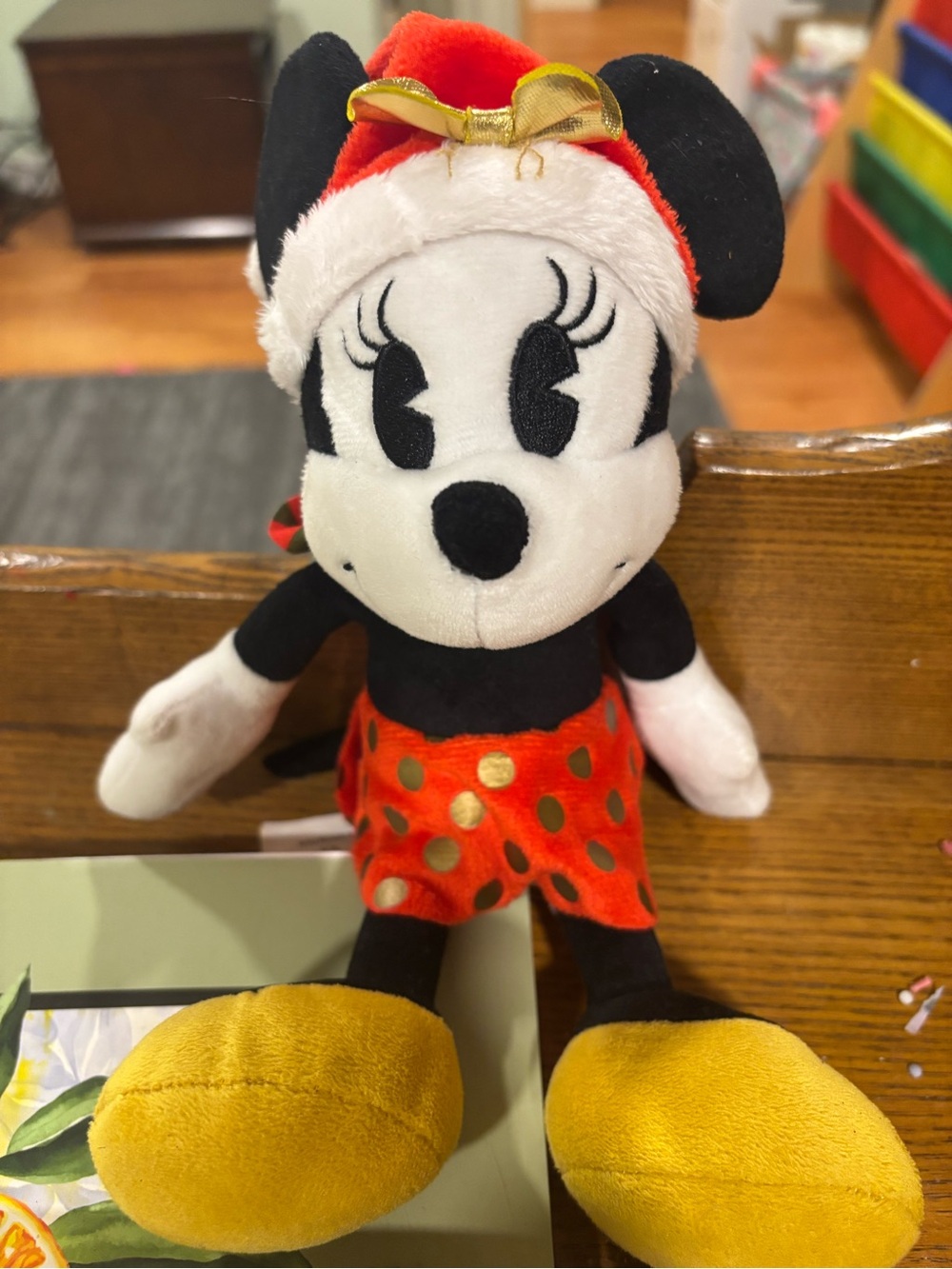 Minnie Mouse Holiday Plush with Red Polka Dot Skirt
